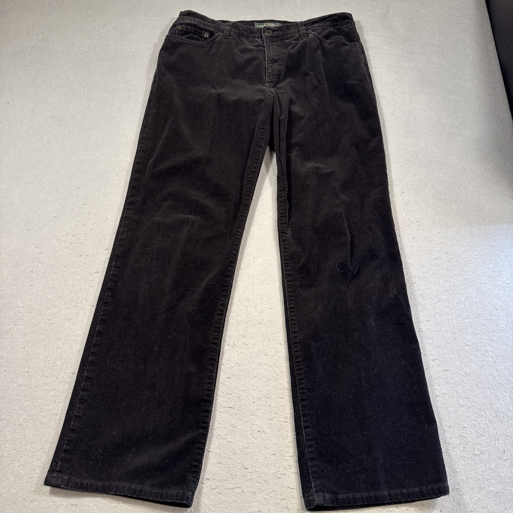 Lauren Ralph Lauren Corduroy Pants Womens 12 Black Casual
